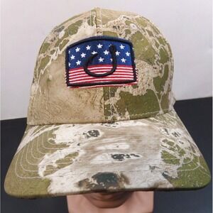 Avid Gear Fishing Hook on Flag Camouflage Hat Cap Snap Back